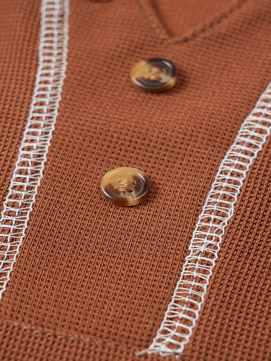 Maxwell | Textured Button-Neck Tee