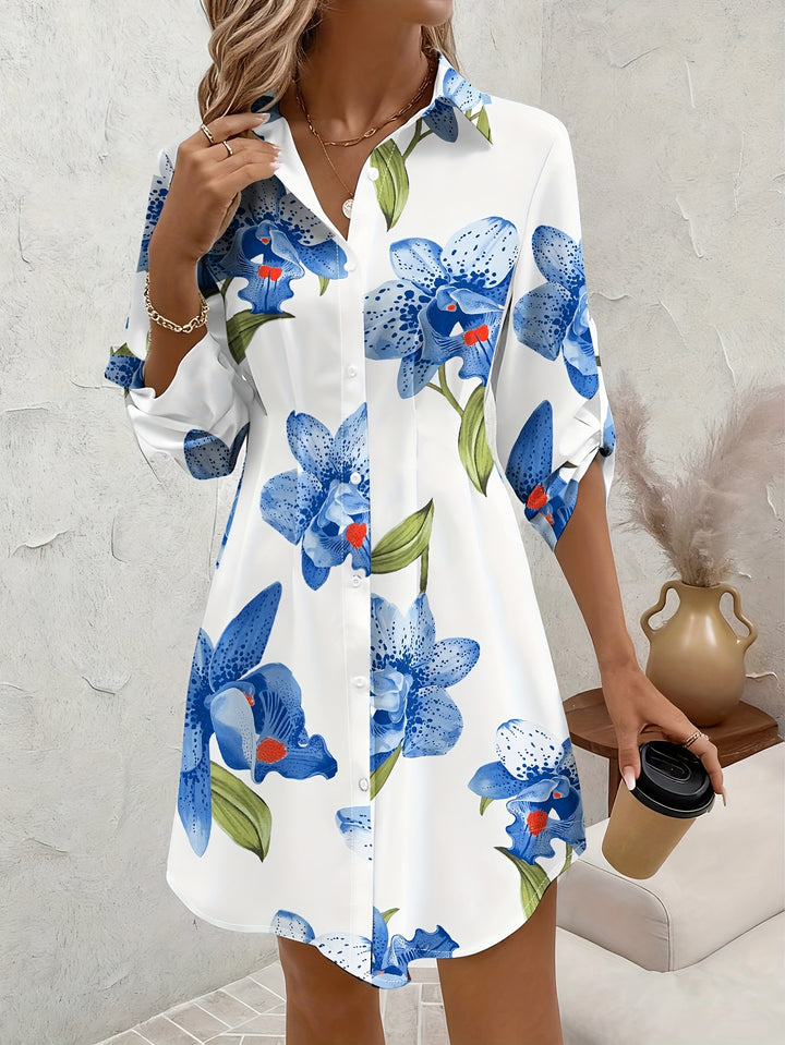 Rosalyn | Floral Button-Front Shirt Dress
