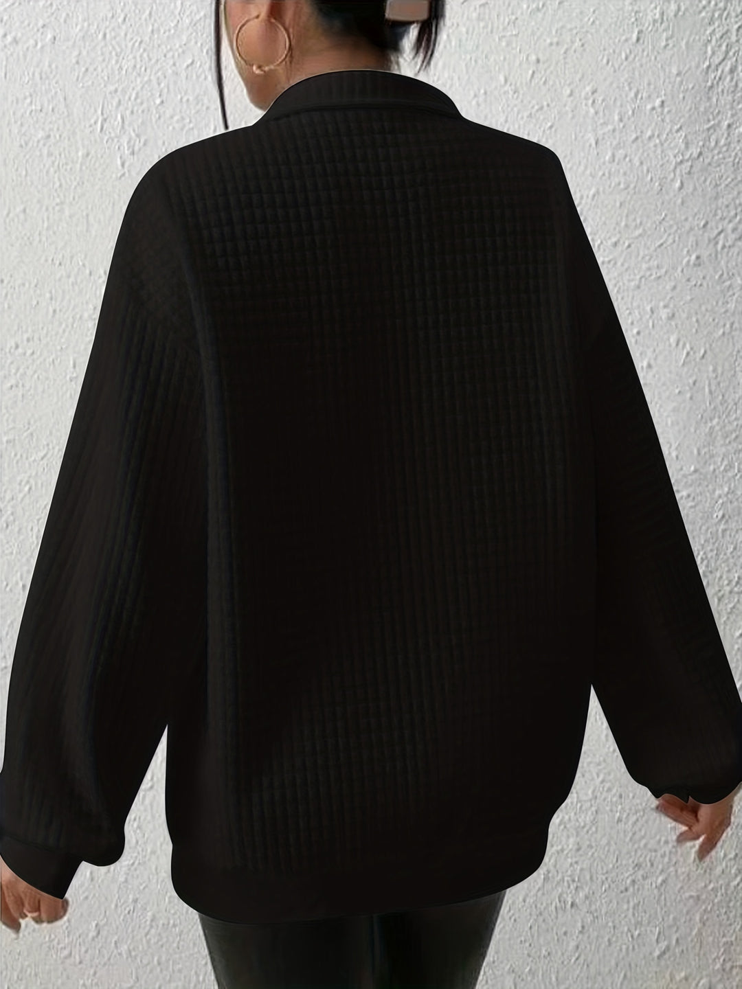 Corinna | Textured Half-Zip Pullover