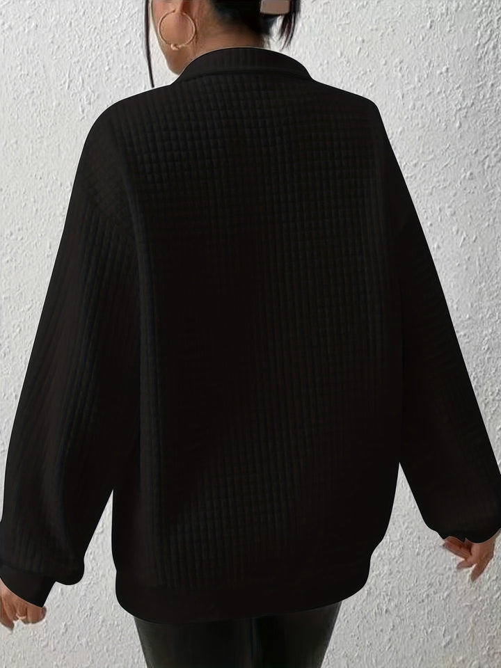 Corinna | Textured Half-Zip Pullover