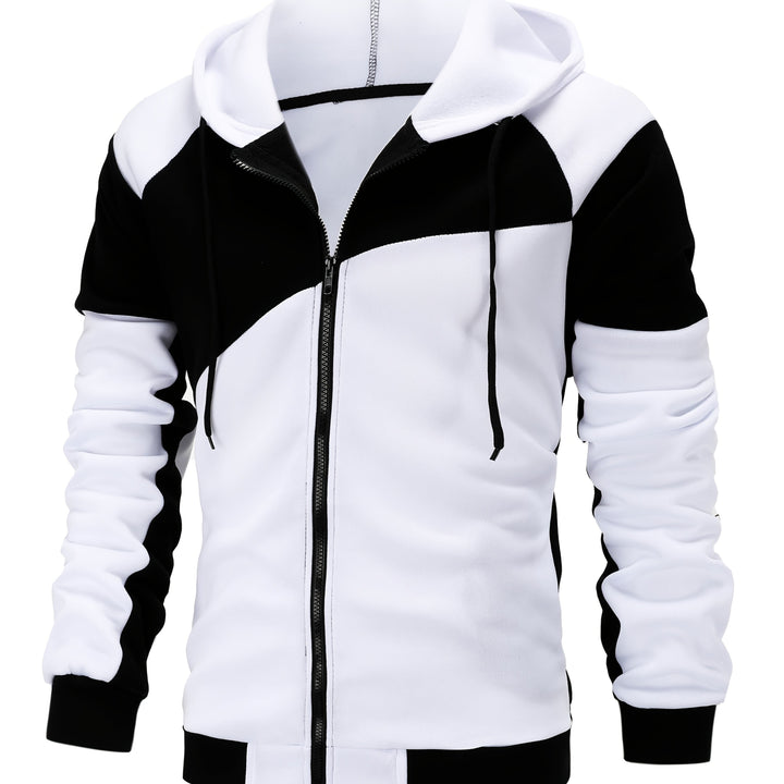 Carter | Color Block Zip-Up Hooded Jacket