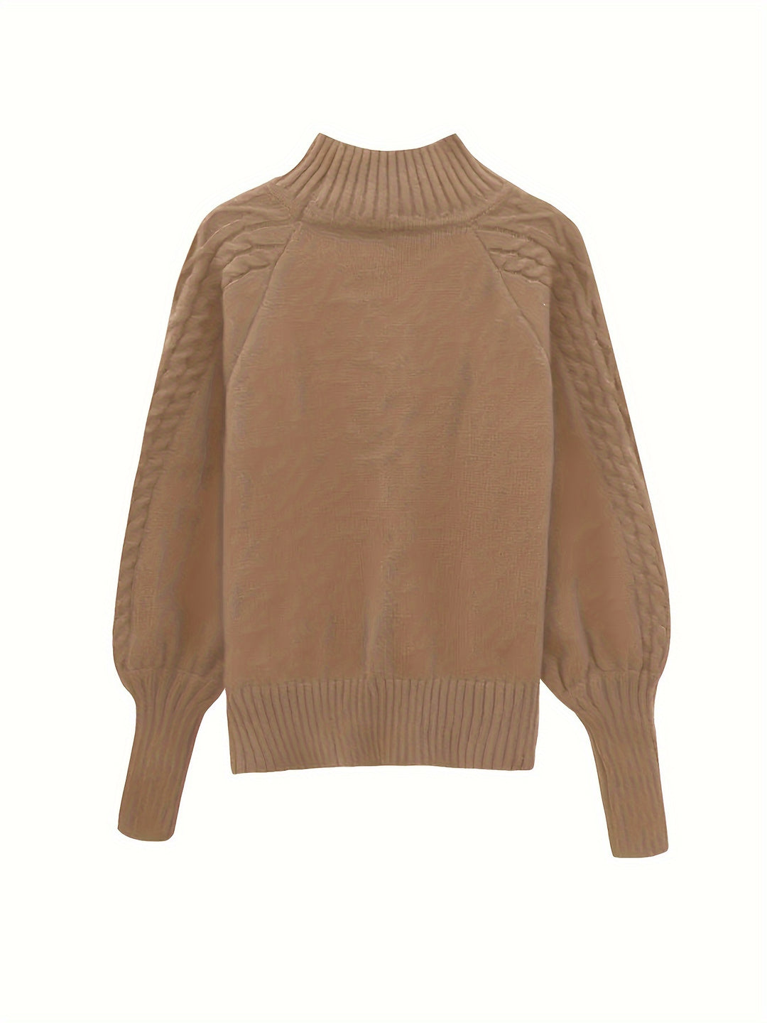 Brooke | Cable-Textured Half-Collar Sweater