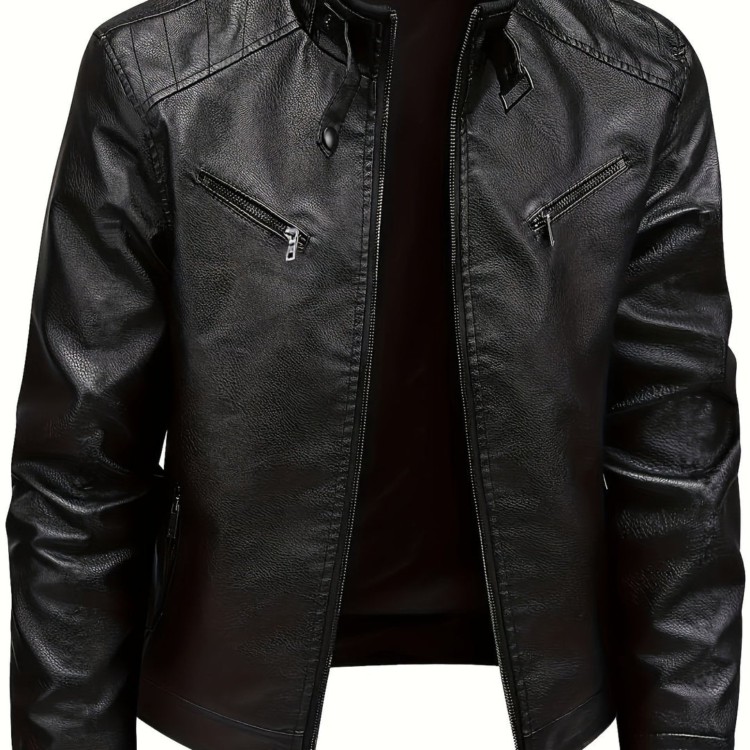 Garrison | Refined Stand-Collar Moto Jacket