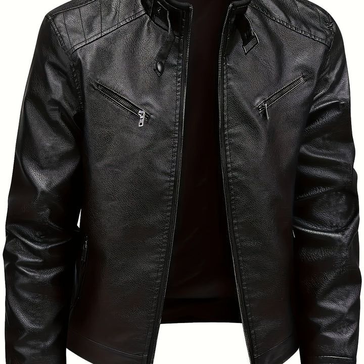Garrison | Refined Stand-Collar Moto Jacket