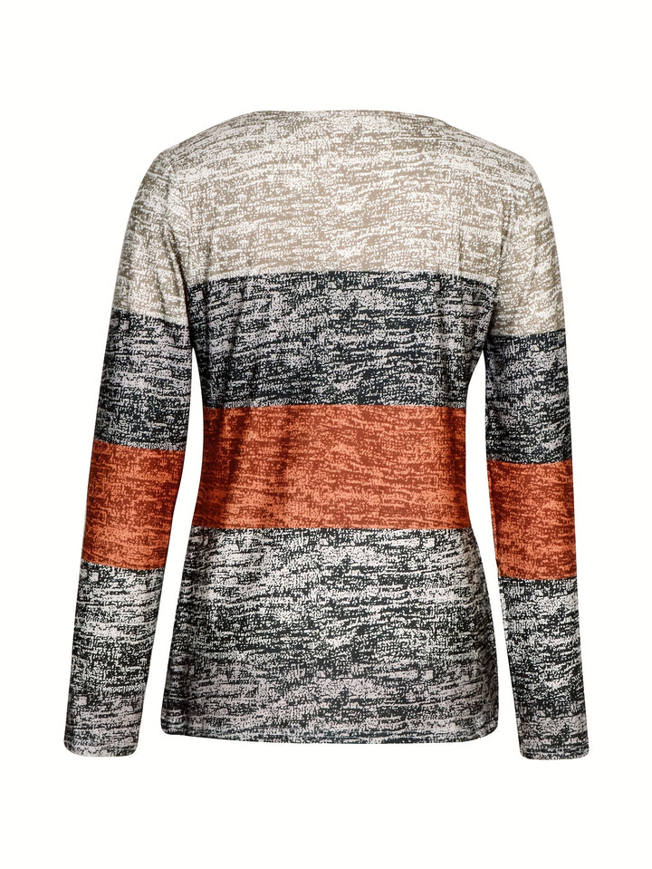 Denise | Quarter-Zip Colorblock Top