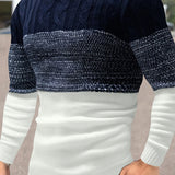 Wallace | Color-Block Crew Neck Pullover