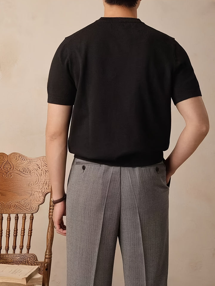 Emerson | Refined Crew-Neck Short-Sleeve Top