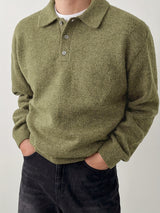 Garrett | Refined Collared Polo Sweater