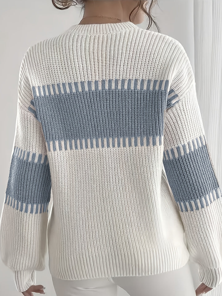 Lorna | Colour-Block Striped Sweater