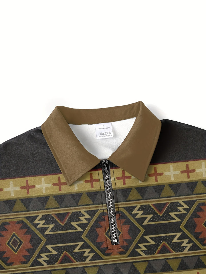 Wade | Southwest-Patterned Half-Zip Pullover