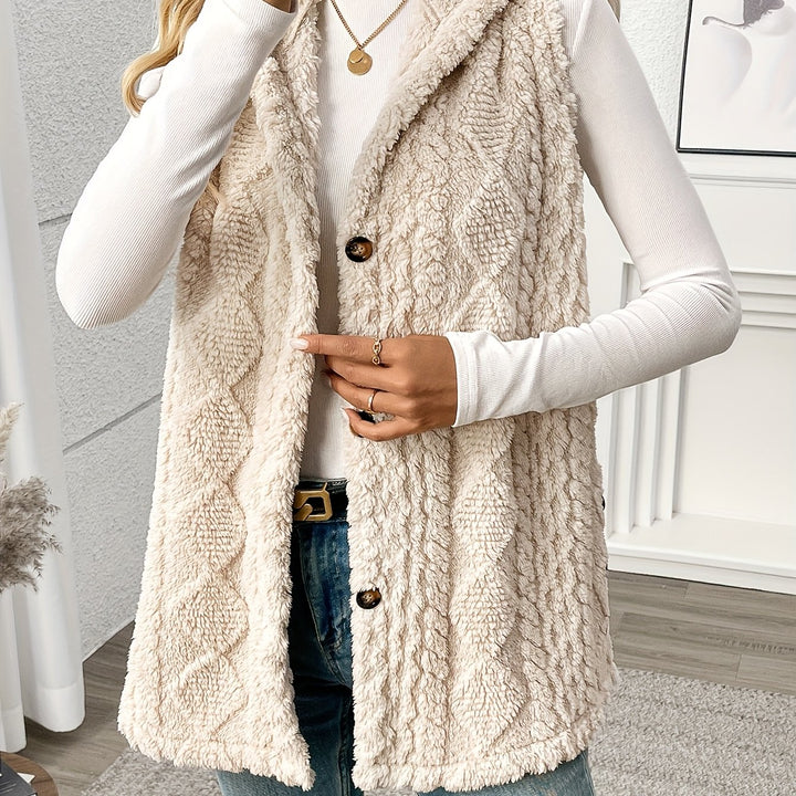 Greta | Cozy Hooded Button-Front Vest