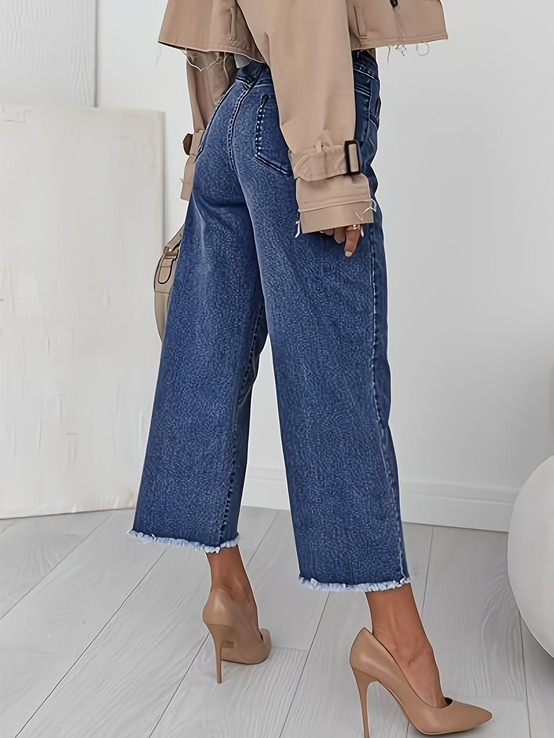 Wren | Cropped Straight-Leg Jeans