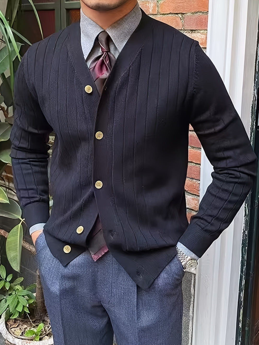 Leland | Ribbed Button-Up Cardigan