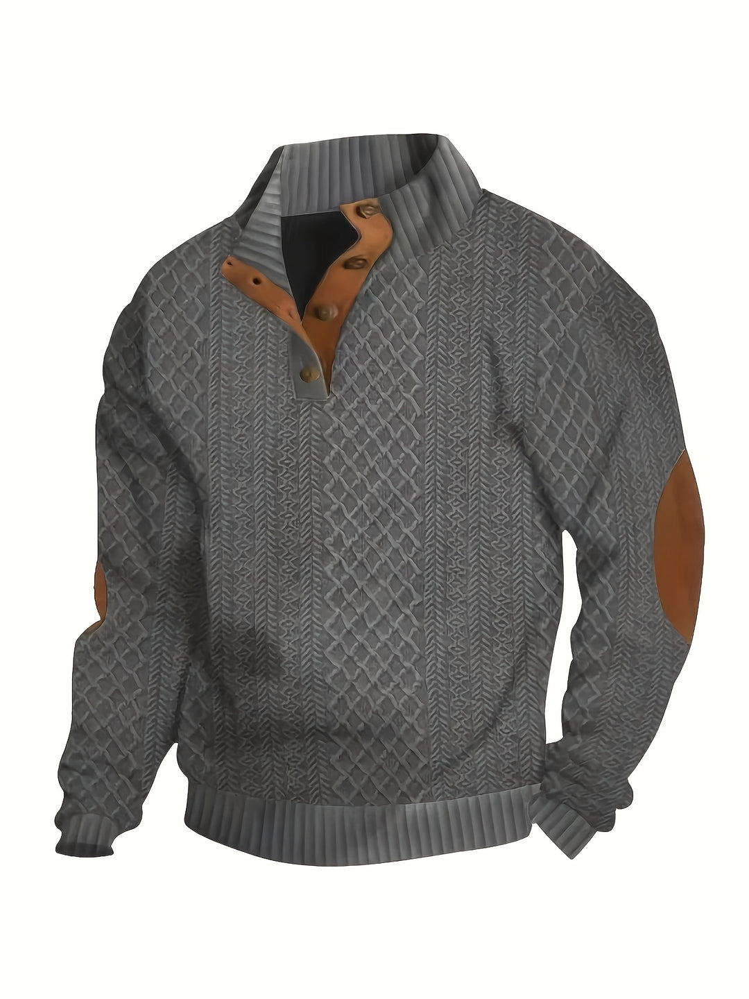 Rupert | Cable-Knit Stand Collar Sweater