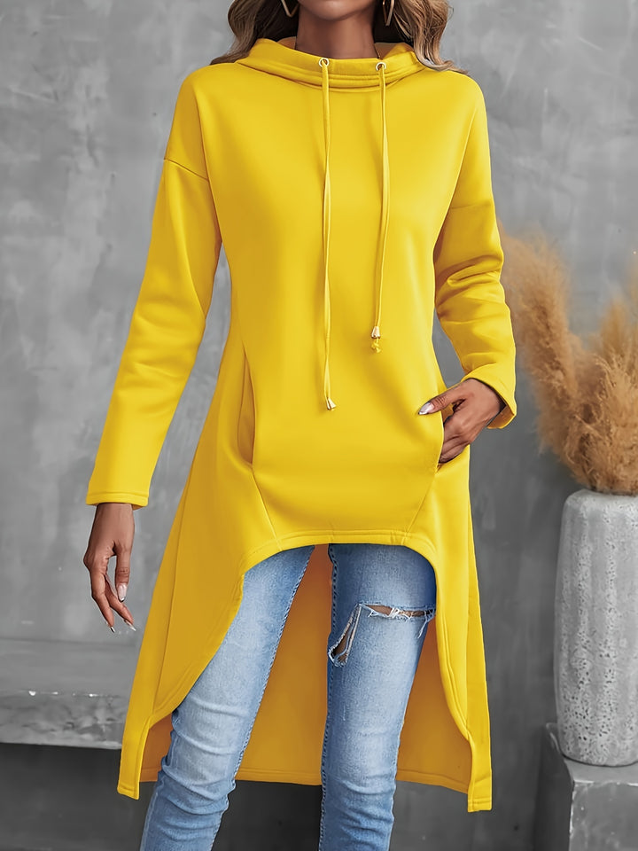 Gwendolyn | High-Low Drawstring Hoodie