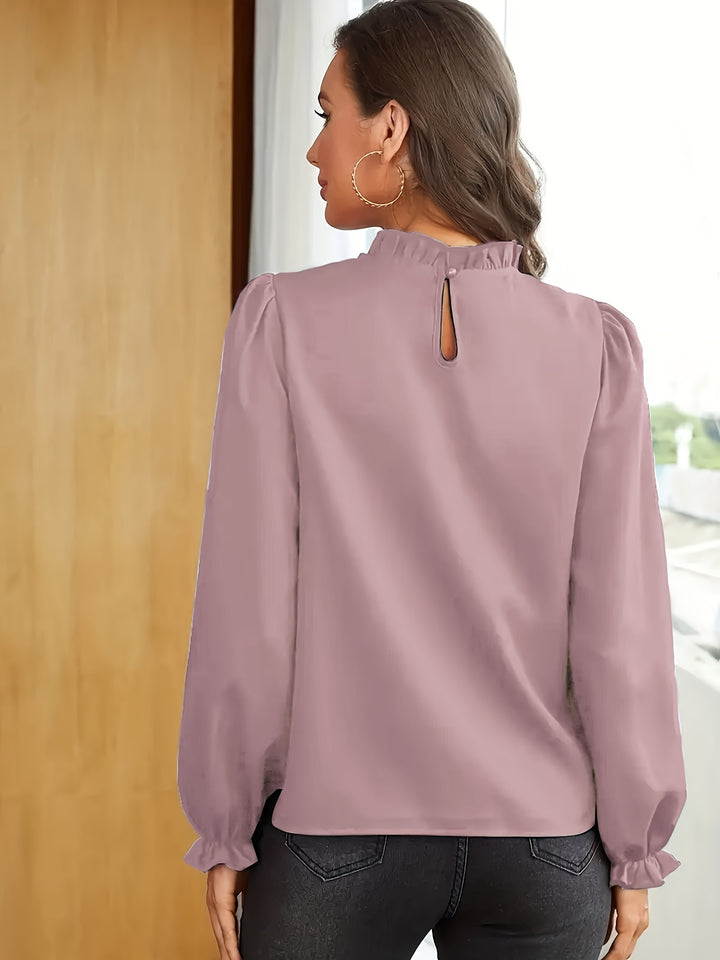 Penelope | Ruffled Collar Puff-Sleeve Blouse