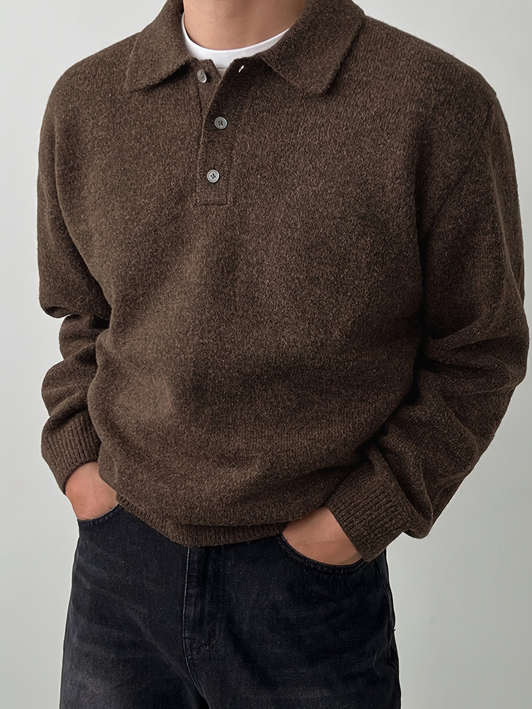 Garrett | Refined Collared Polo Sweater
