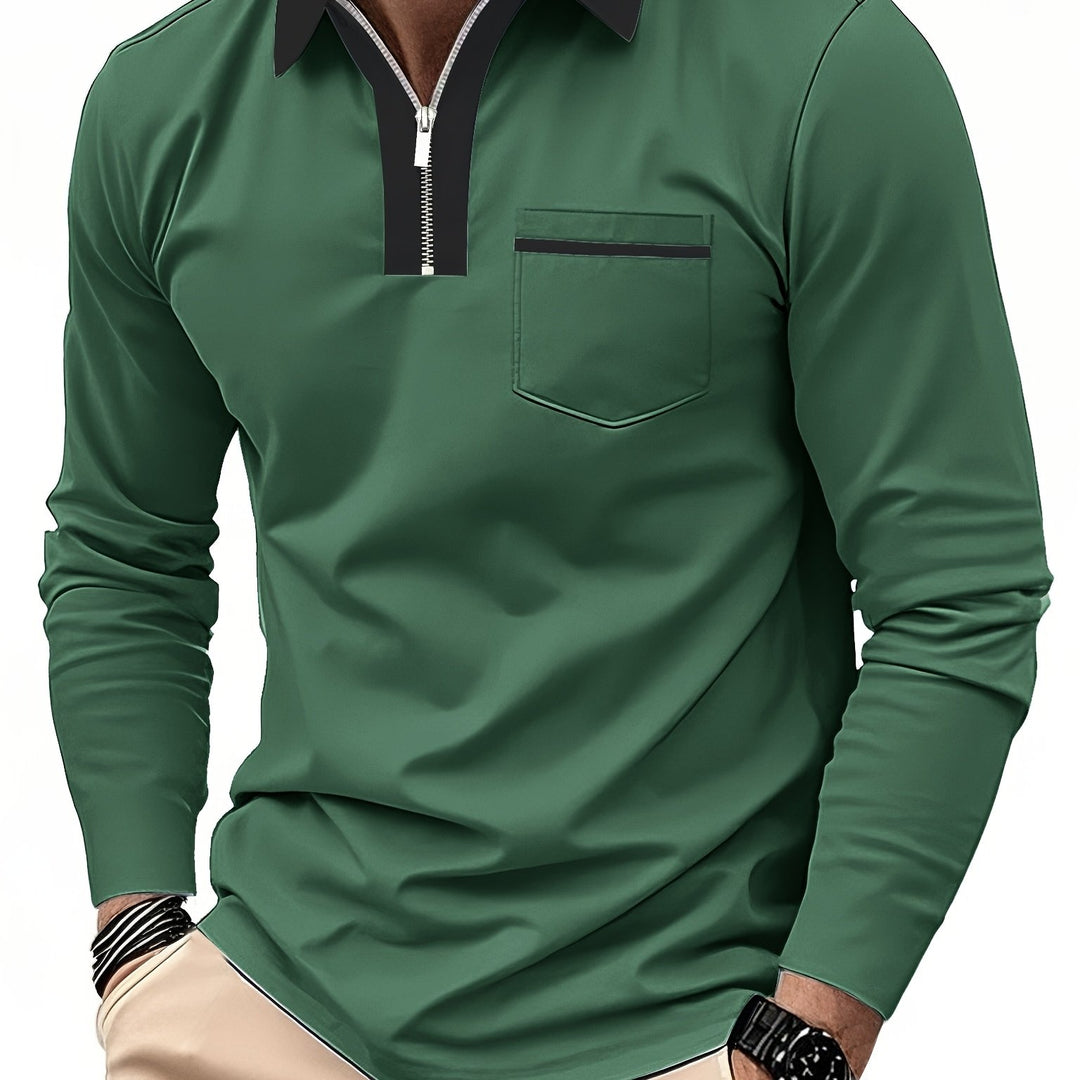 Fletcher | Refined Zip-Collar Polo Shirt