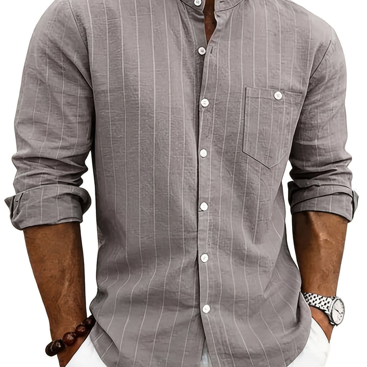 Callum | Refined Striped Button-Up Shirt