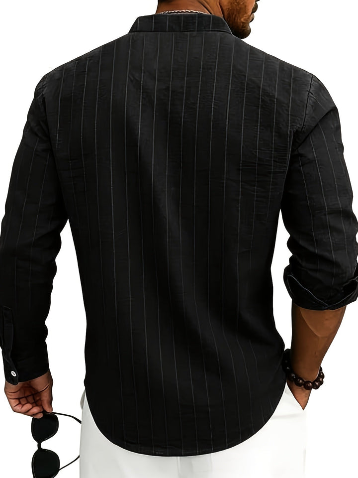 Callum | Refined Striped Button-Up Shirt
