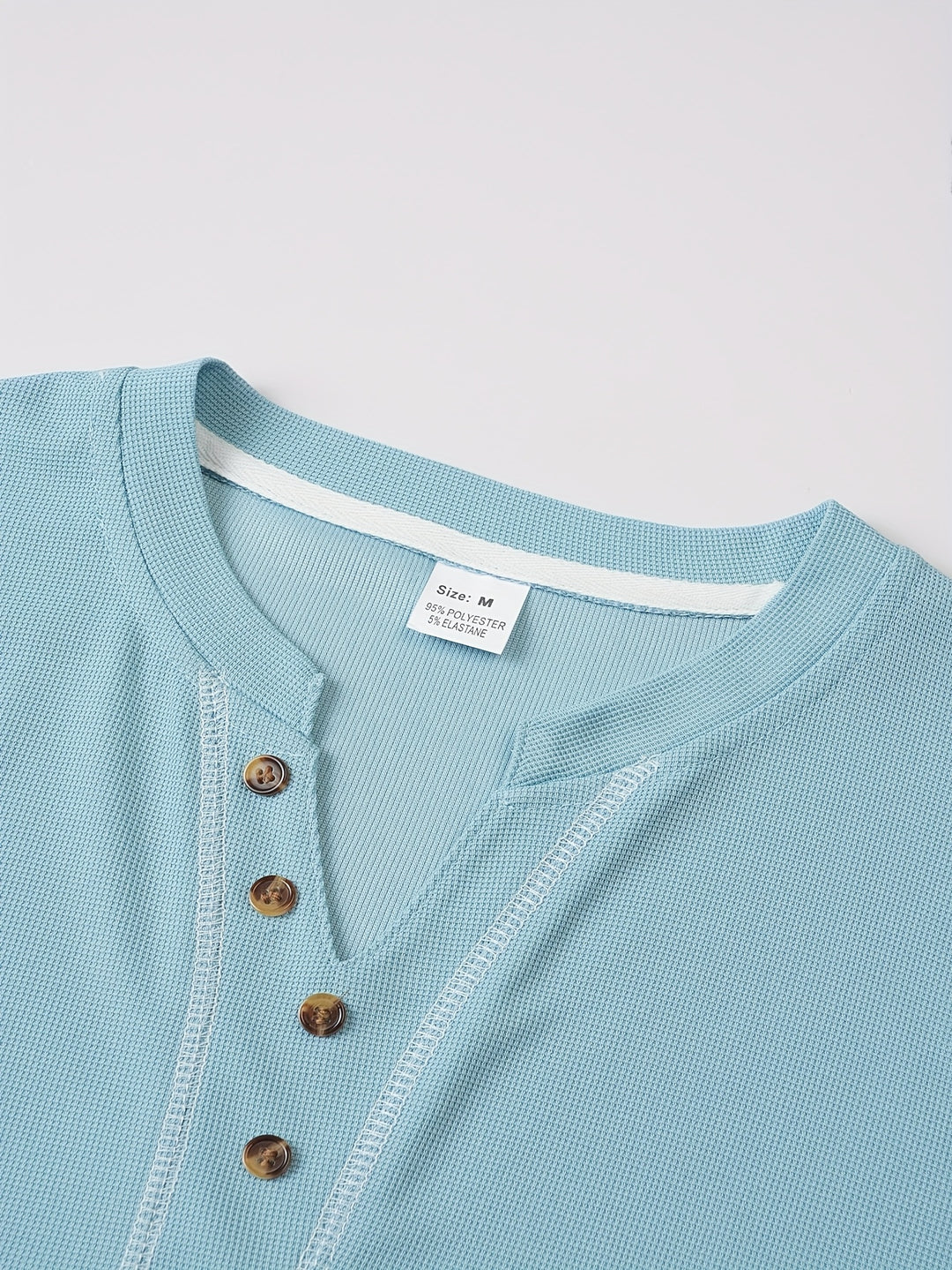 Maxwell | Textured Button-Neck Tee