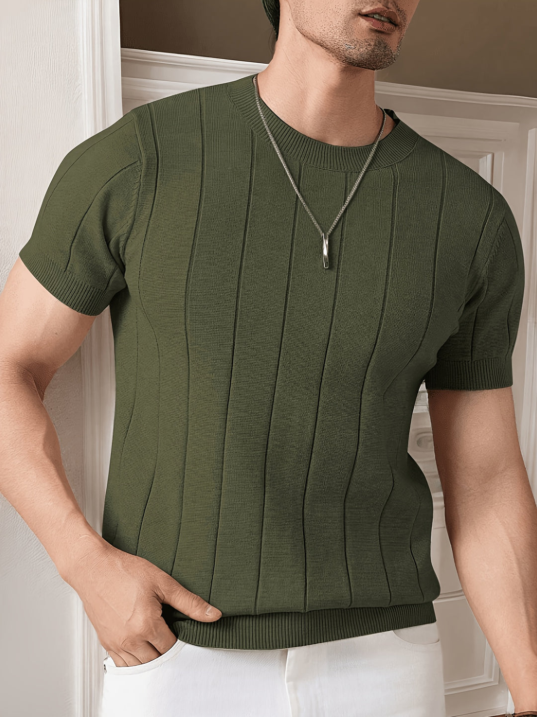 Landon | Ribbed Short-Sleeve Top