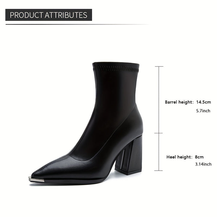 Rosemary | Pointed-Toe Heeled Ankle Boots