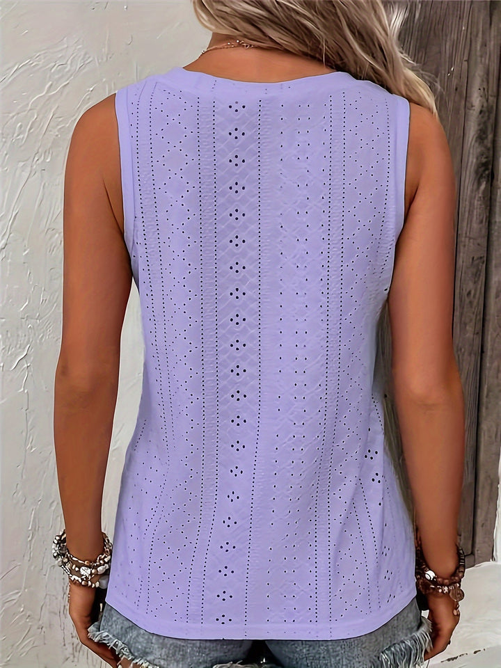 Juniper | Eyelet Sleeveless Tank Top