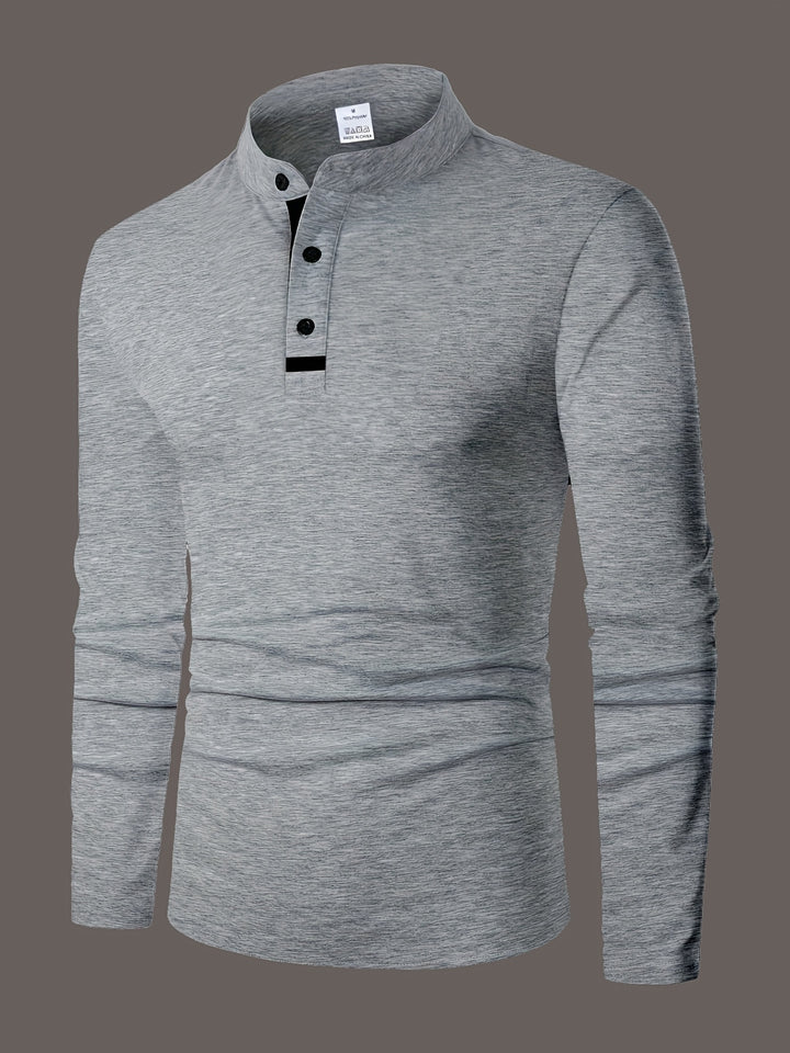 Gareth | Refined Long-Sleeve Henley Shirt