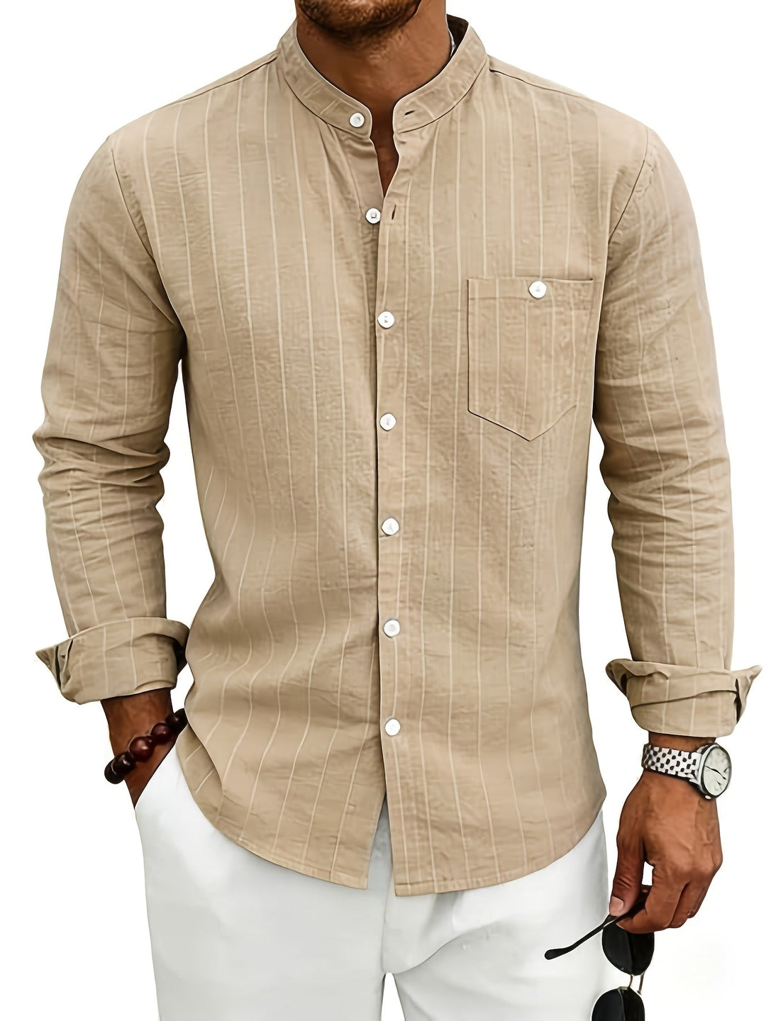 Callum | Refined Striped Button-Up Shirt