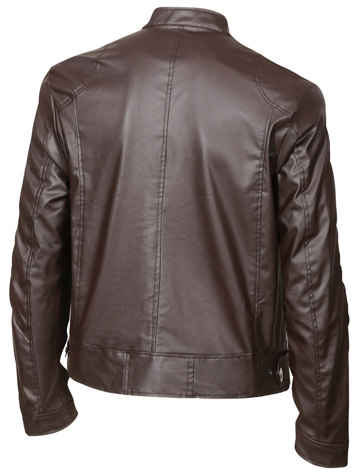Dominic | Classic Stand-Collar Moto Jacket