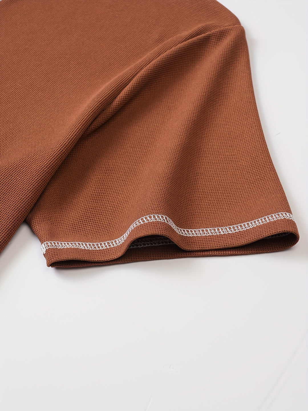 Maxwell | Textured Button-Neck Tee