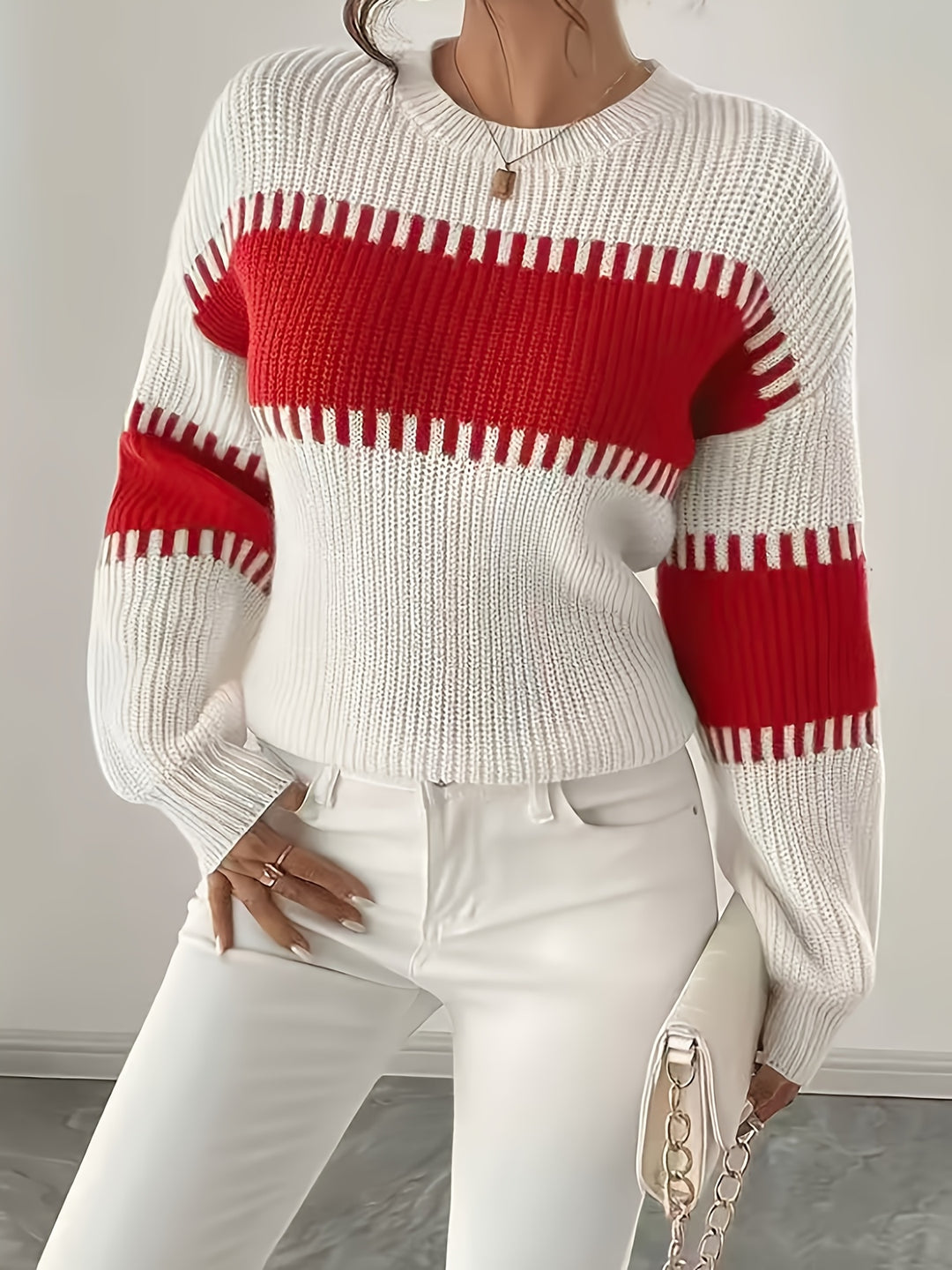 Lorna | Colour-Block Striped Sweater