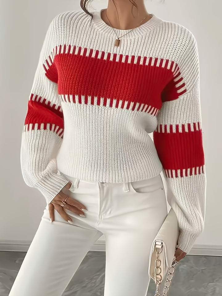 Lorna | Colour-Block Striped Sweater