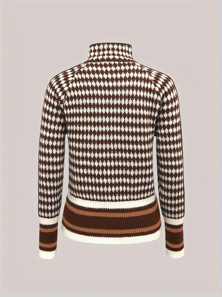 Antonia | Zip-Front Patterned Cardigan