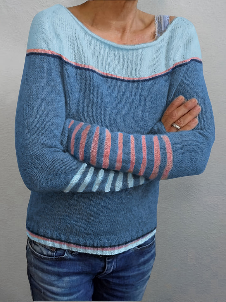Sabine | Boat-Neck Color-Block Sweater