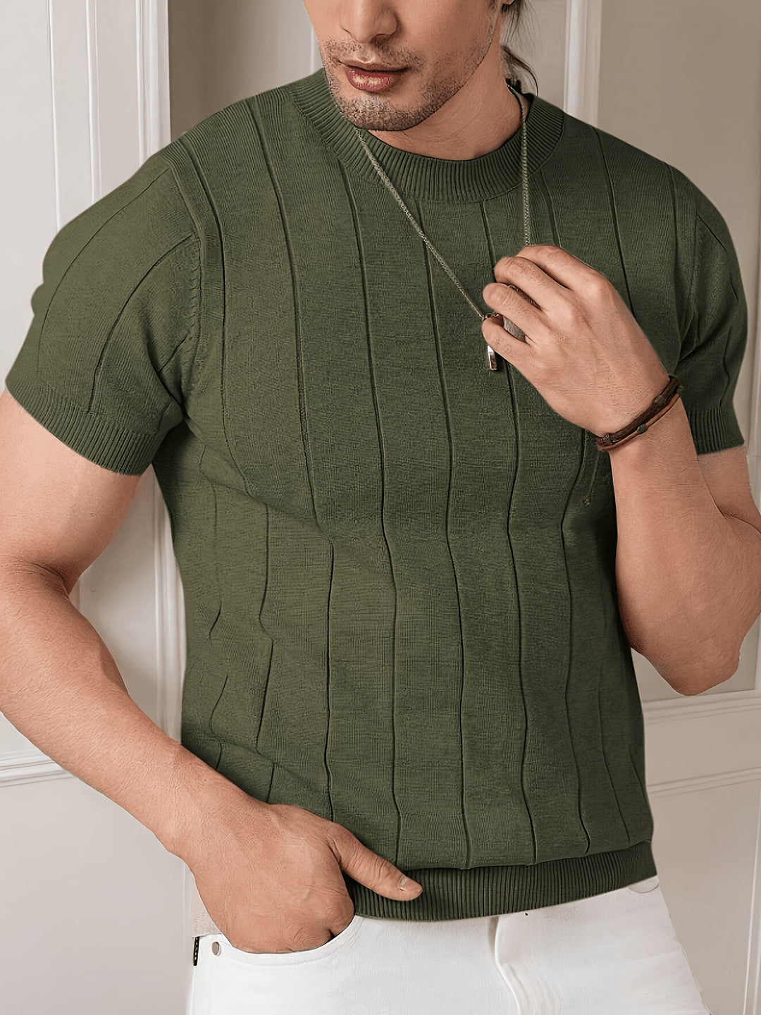 Landon | Ribbed Short-Sleeve Top