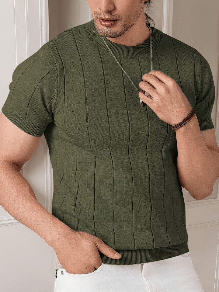 Landon | Ribbed Short-Sleeve Top