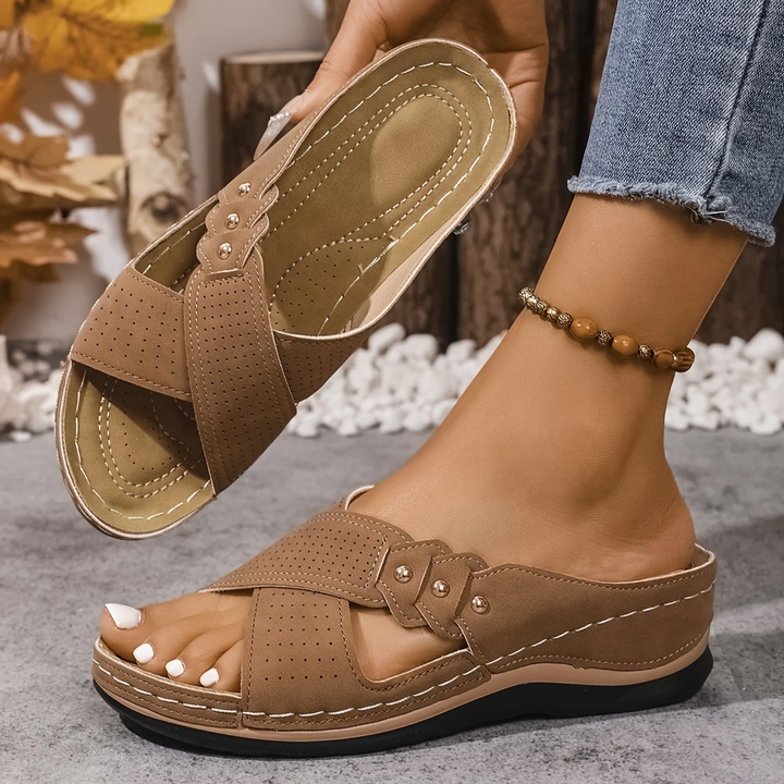 Marlene | Cushioned Comfort Wedge Sandals