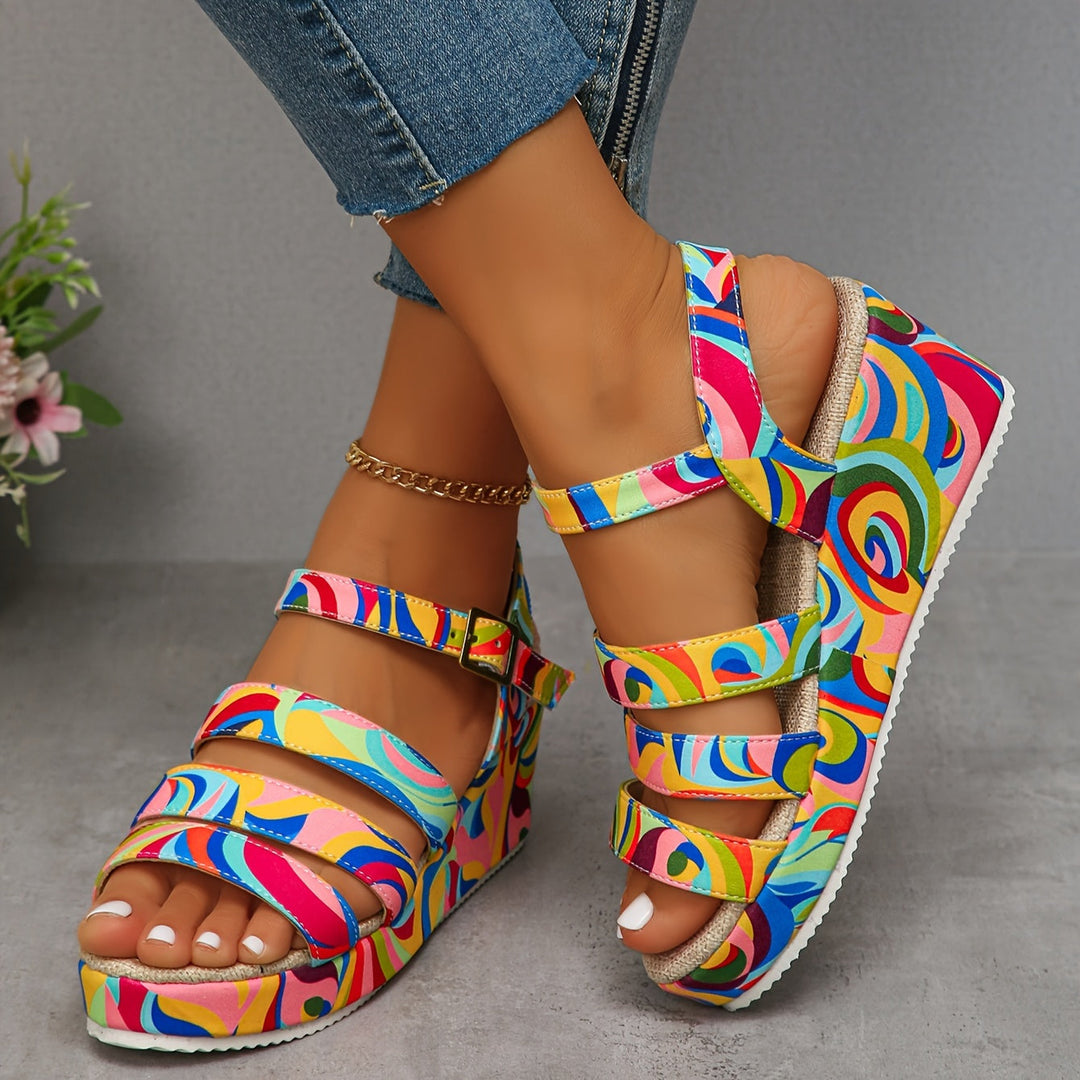 Gloria | Comfort Platform Ankle-Strap Sandals