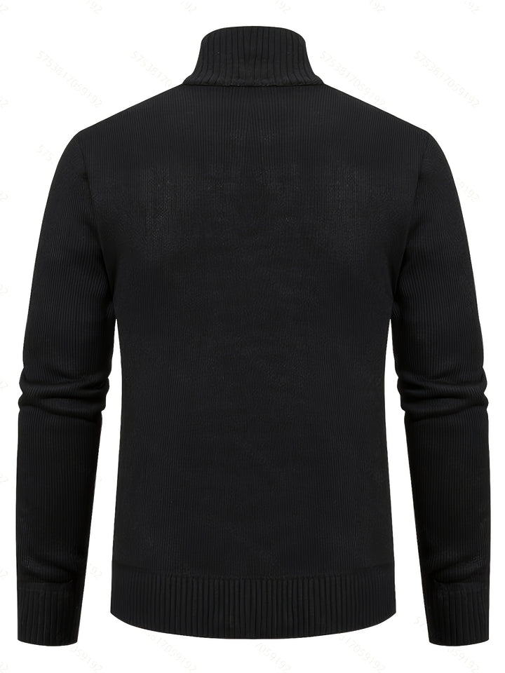 Malcolm | Textured Zip-Up Cardigan