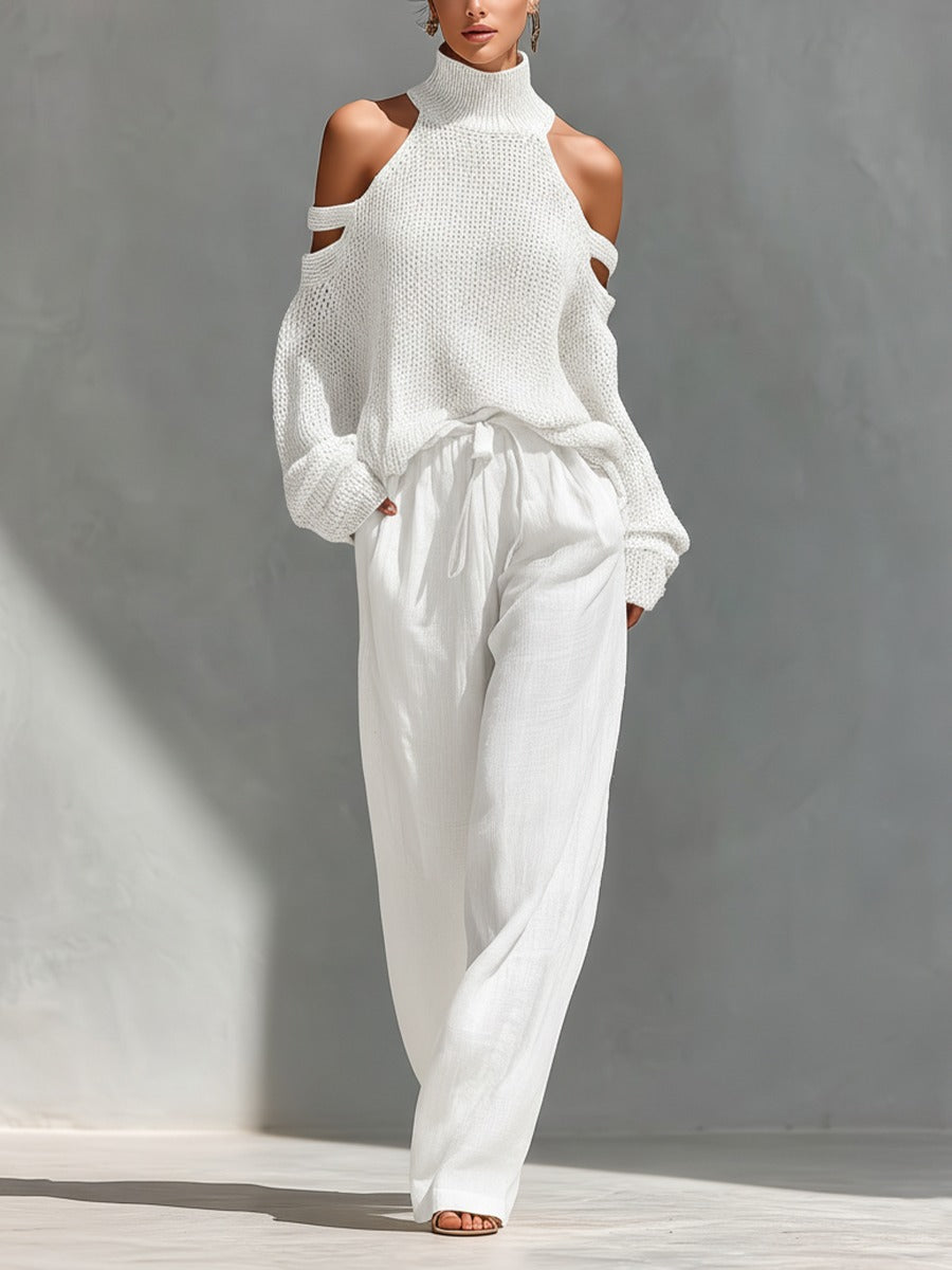 Renata | Elegant Cold-Shoulder Two-Piece Set