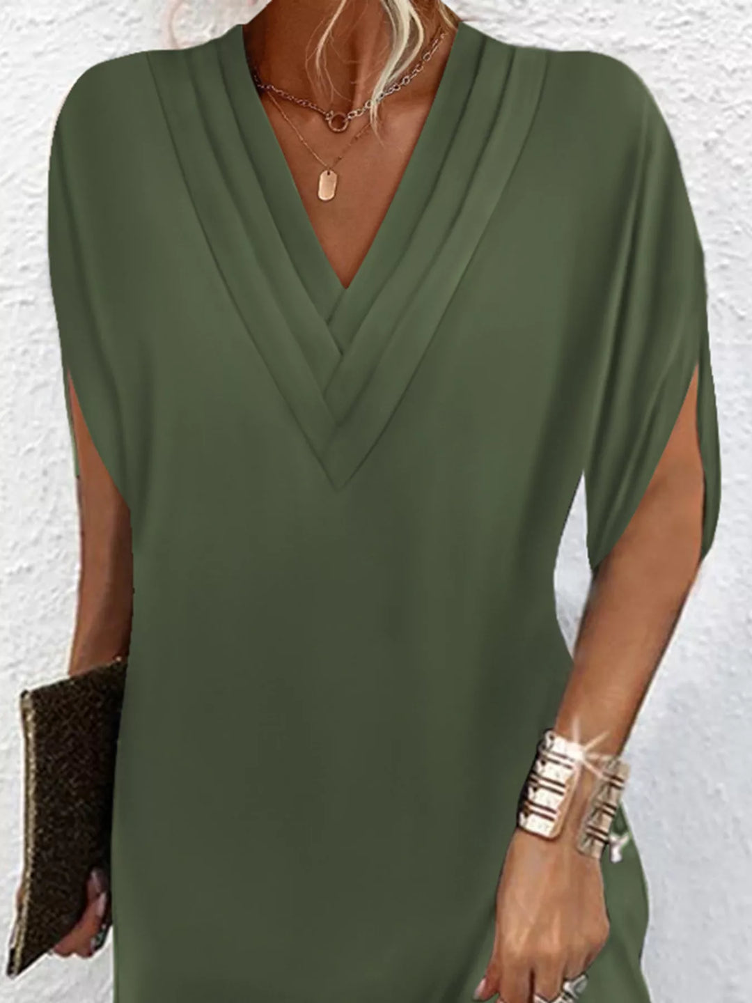 Emery | Classic V Neck Mini Dress