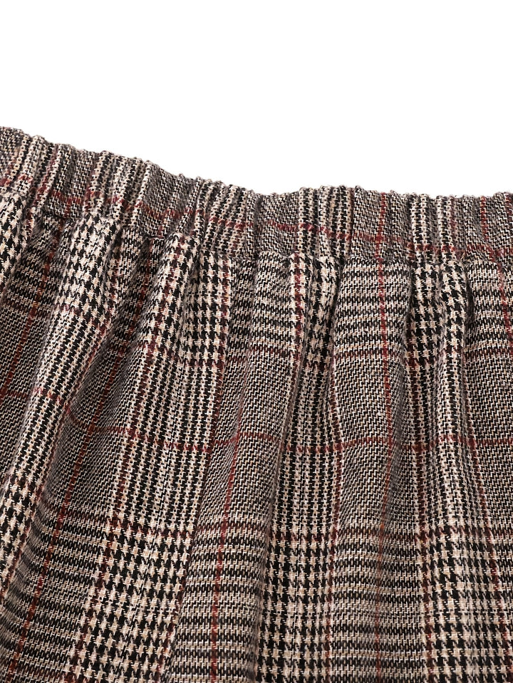Brooke | Refined Wide-Leg Plaid Trousers