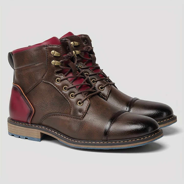 Logan | Cap-Toe Lace-Up Ankle Boots