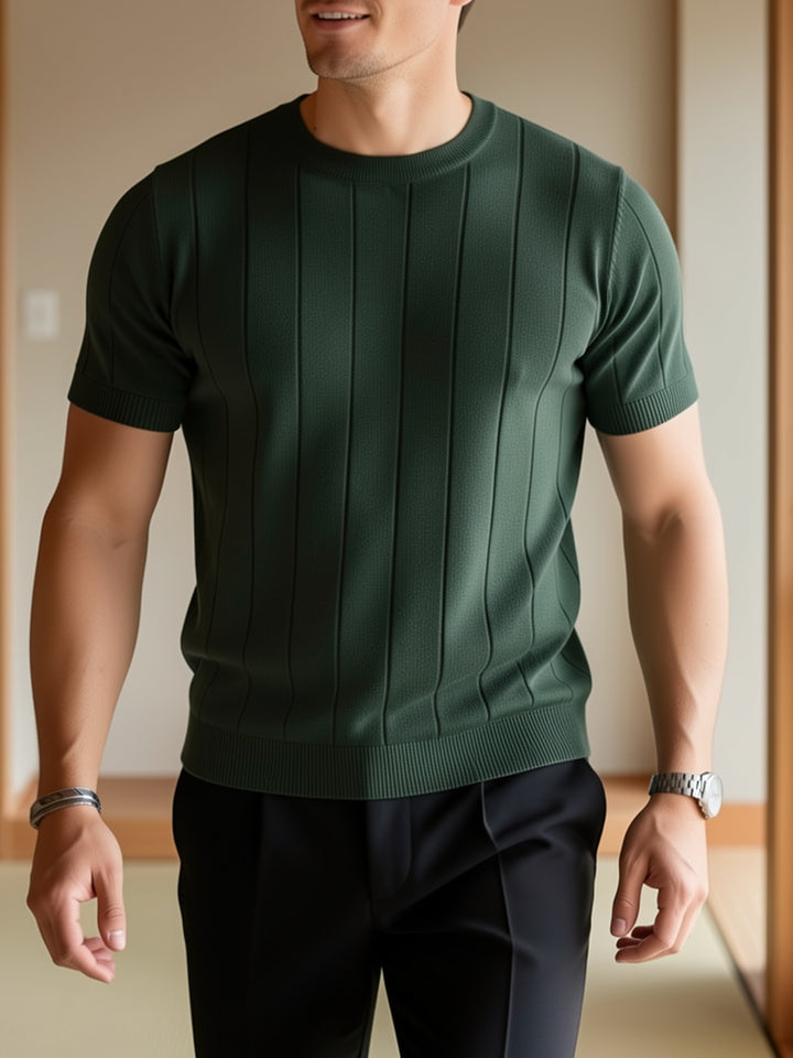 Landon | Ribbed Short-Sleeve Top