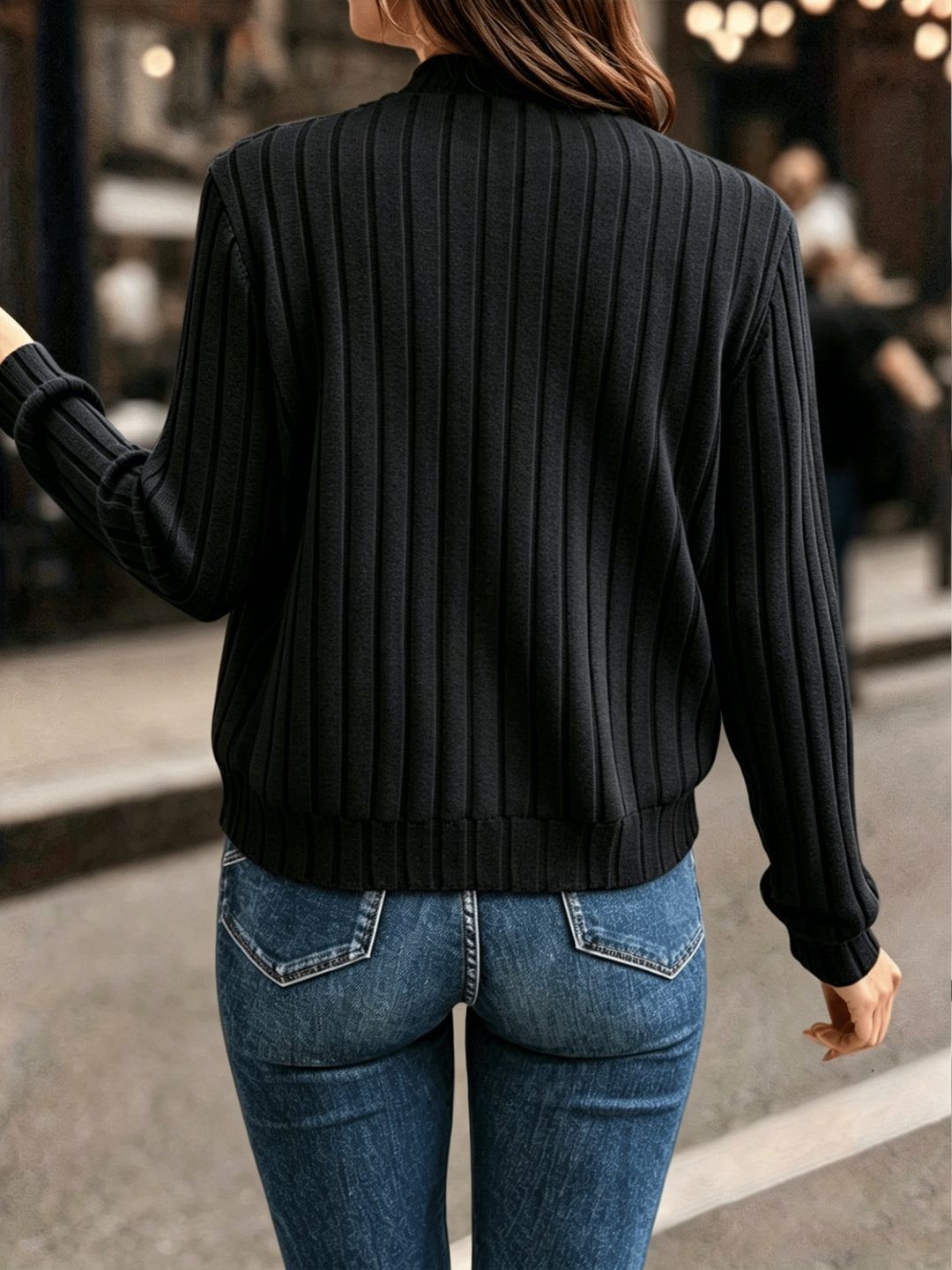 Miranda | Ribbed Zip-Front Jacket