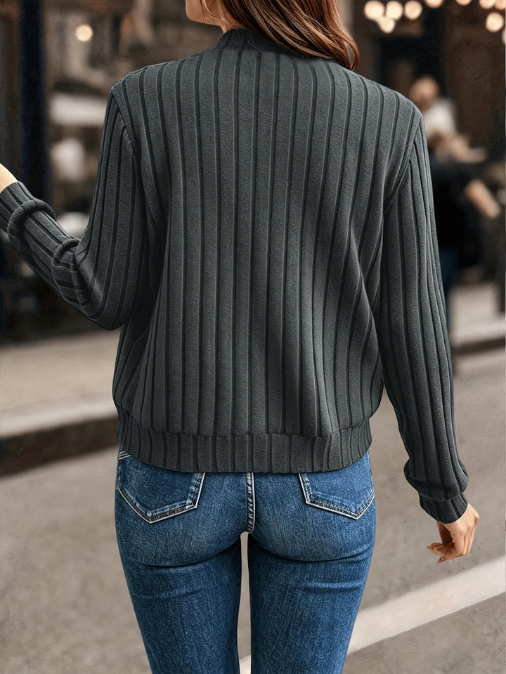 Miranda | Ribbed Zip-Front Jacket