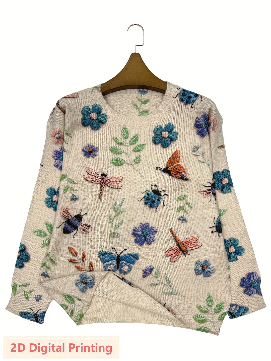 Cynthia | Botanical Crew Neck Sweater