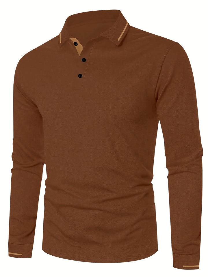 Emerson | Refined Long-Sleeve Polo Shirt